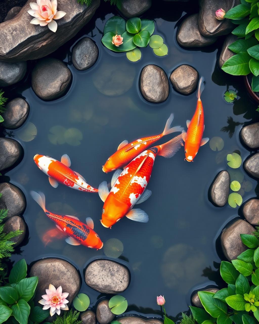 Lago de carpas Koi